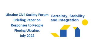 Press Release: Ukraine Civil Society Forum calls for urgent action in response to crisis of refugee accommodation and welfare